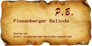 Pissenberger Belinda névjegykártya